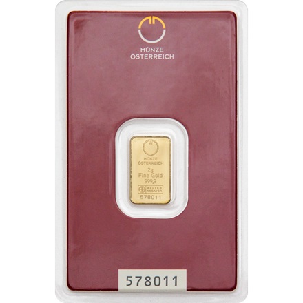 Gold bar 2 g - Austrian Mint