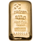 Gold bar 100 g cast - philoro
