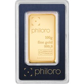 Gold bar 100 g - philoro