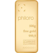 Gold bar 500 g - philoro