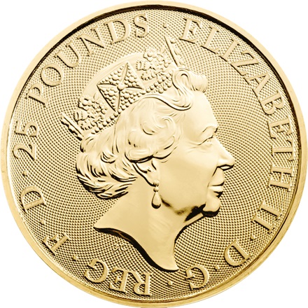 Gold Lion of England 1/4 oz - Royal Tudor Beasts 2022