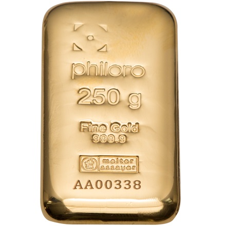 Gold bar 250 g cast - philoro