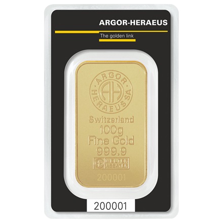 Gold bar 100g - Argor Heraeus