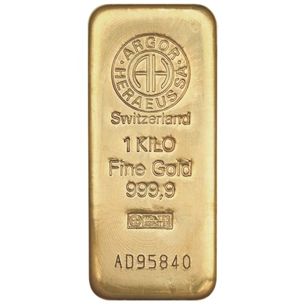 Gold Bar 1000g Argor Heraeus