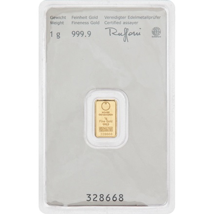 Gold bar 1 g - Austrian Mint