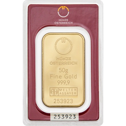 Gold bar 50 g - Austrian Mint