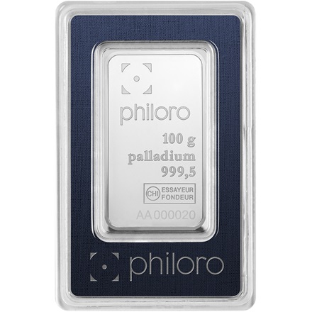 Palladium bar 100 g - philoro